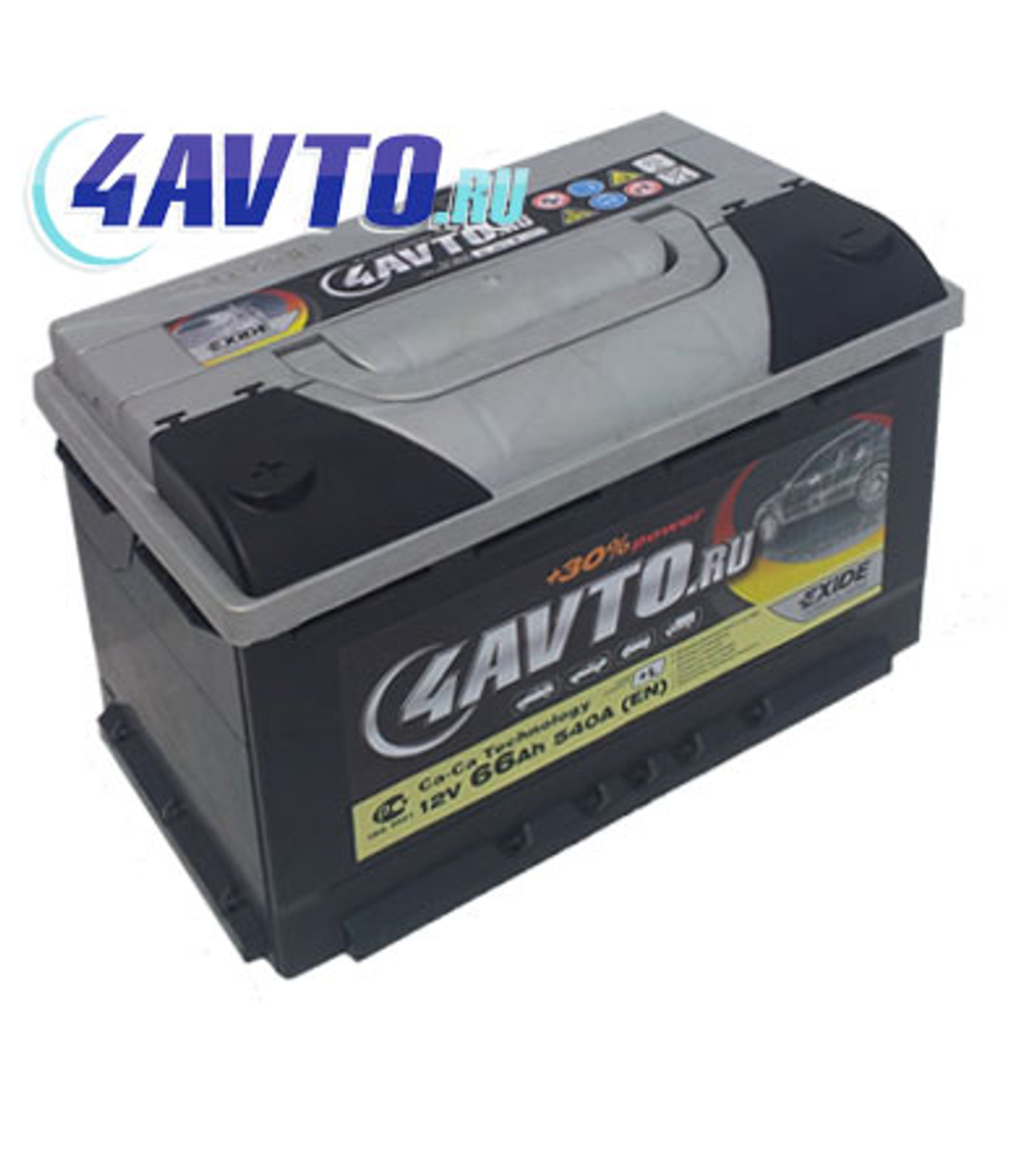 Аккумулятор 6СТ-66 А.ч., о.п., R+, 4AVTO.RU