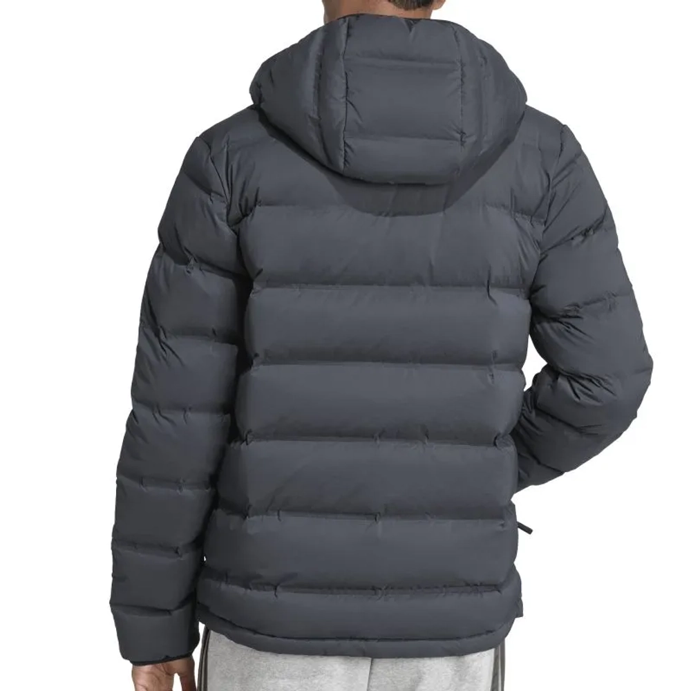 Мужская теннисная куртка Adidas Helionic Stretch Hooded Down - black