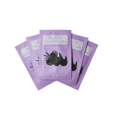 YU.R ME Тканевая маска для лица с экстрактом угля | YU.R ME Black Charcoal Sheet Mask