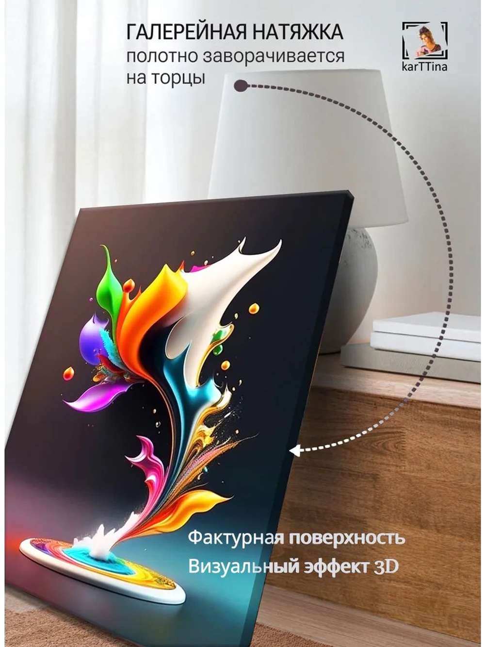 Картина Взрыв цвета на стену 30х40см 1шт.