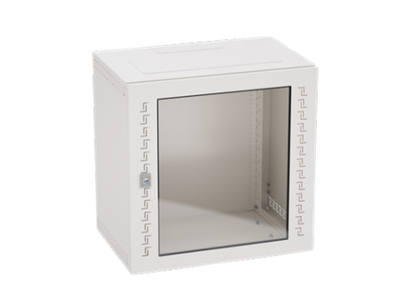 IT-корпус навесной STI 19" 9U, 500х600х400, дверь с закаленным стеклом, RAL7035
