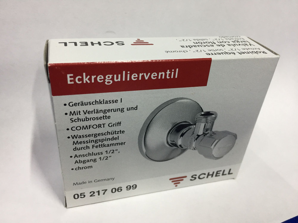 Угловой вентиль для приборов Schell Comfort 1/2'' х 3/4'' TECE