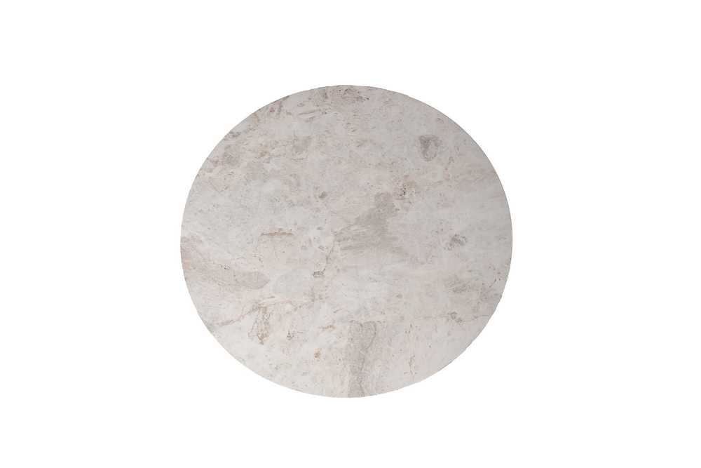 Стол журнальный Garda Decor натур.белый мрамор Касс Белый (Cass White) d 105*37 см