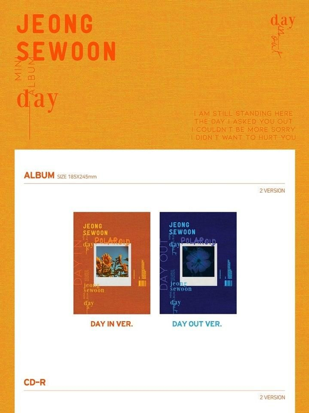 Альбом Jeong Sewoon - Day 4th Mini Album 2 Version SET