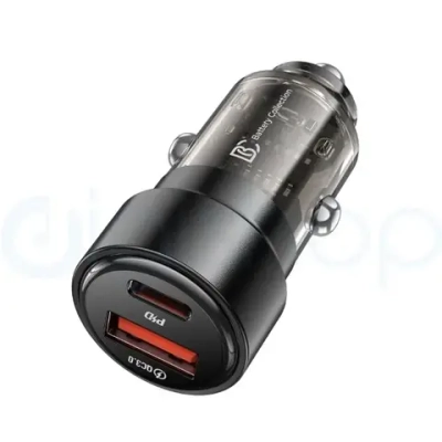 Автомобильное зарядное устройство USB/Type-C BC CC15 (75W, QC4.0, PD, SuperVOOC, 1Type-C, 1USB)