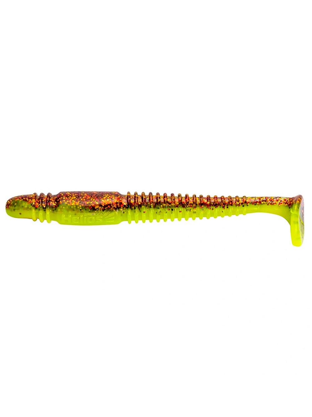 Виброхвост Helios Minoga 3,75"/9.5 см Golden Lime 5шт. (HS-17-048)