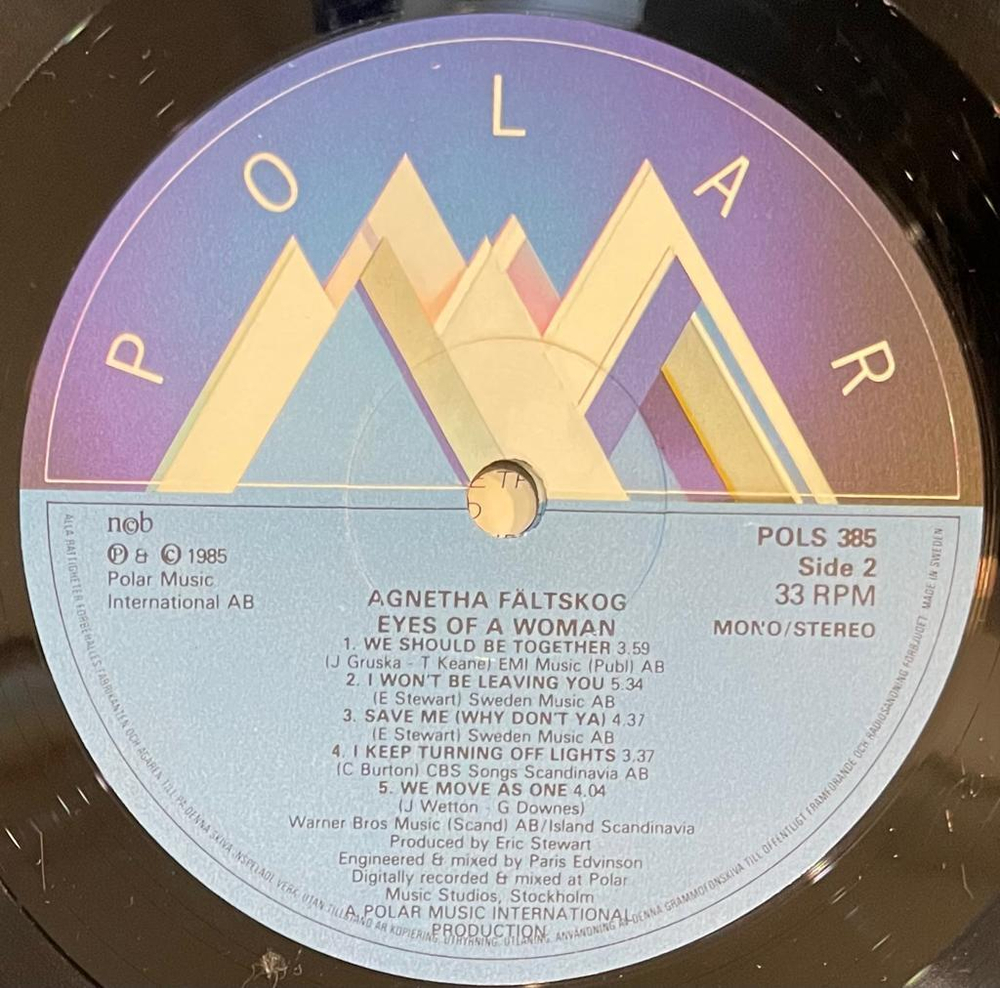 Agnetha Faltskog- Eyes Of A Woman (Швеция 1985г.)
