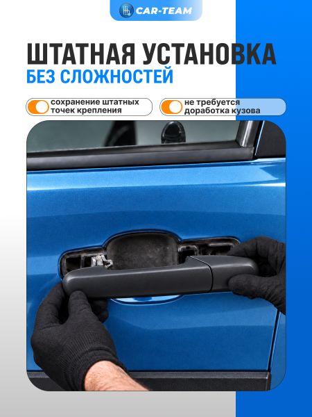 Евроручки дверей на Лада Нива Travel, Шевроле Нива "Тюн-Авто" (неокрашенные)