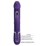 Сиреневый вибратор-кролик 23,2см с фингерингом Pretty Love Twinkled Tenderness Kampas Flicking Vibrator Rabbit BW-500025-2