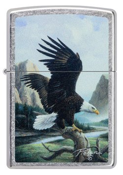 Зажигалка Zippo Linda Picken с покрытием Street Chrome, латунь/сталь, серебристая, 38x13x57 мм