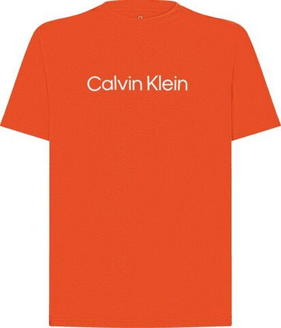 Мужская теннисная футболка Calvin Klein PW SS T-shirt - cherry tomato