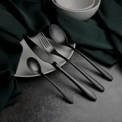 Вилка столовая 21,5 см матовая черный цвет PVD Alessi-Black P.L. [12]