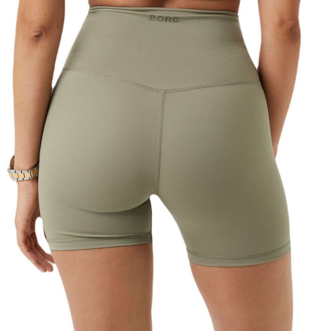 Женские Шорты теннисные Björn Borg Borg High Waist Comfort Shorts - зеленый