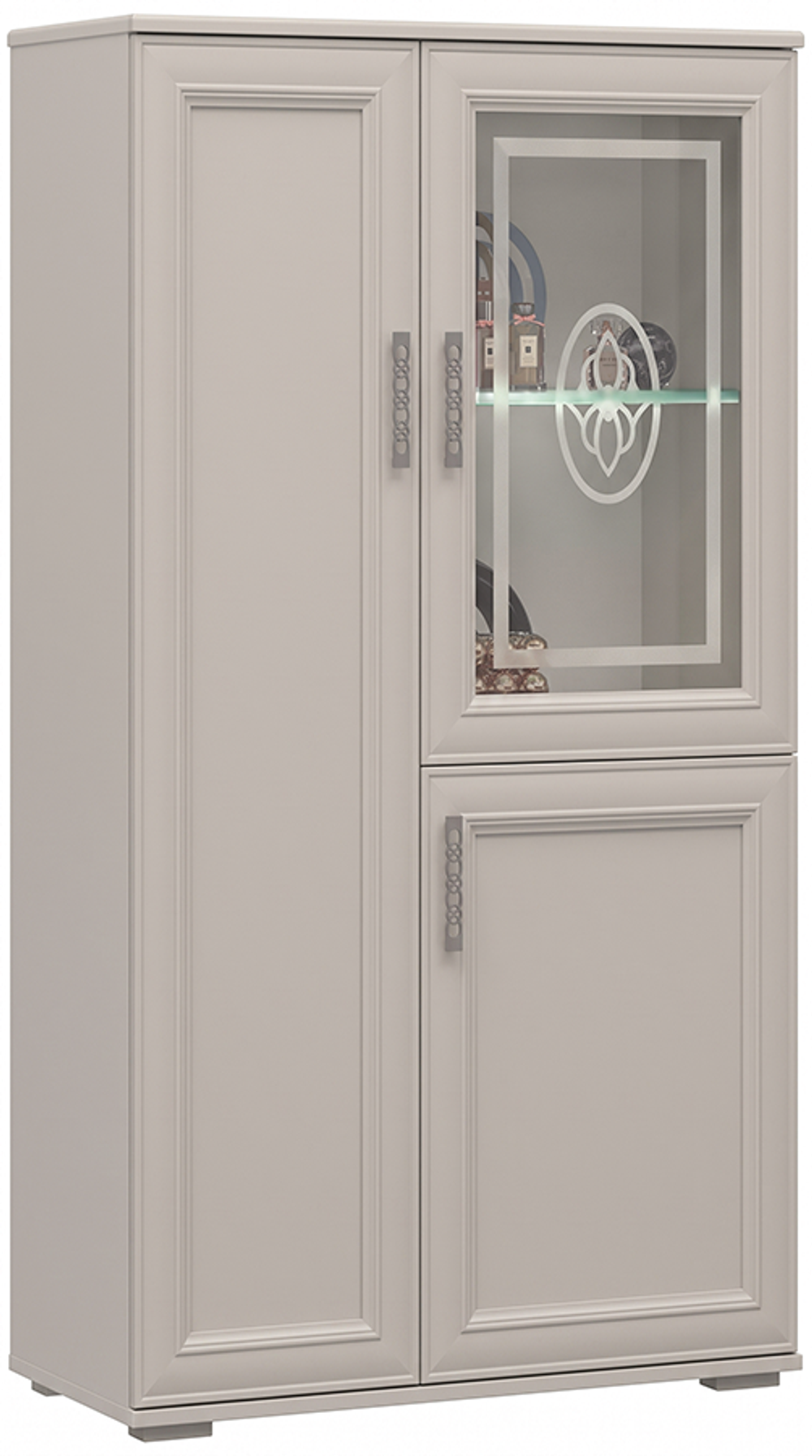 Корвет Люкс №39 Шкаф комби 450 С ПОДСВЕТКОЙ ПРАВЫЙ