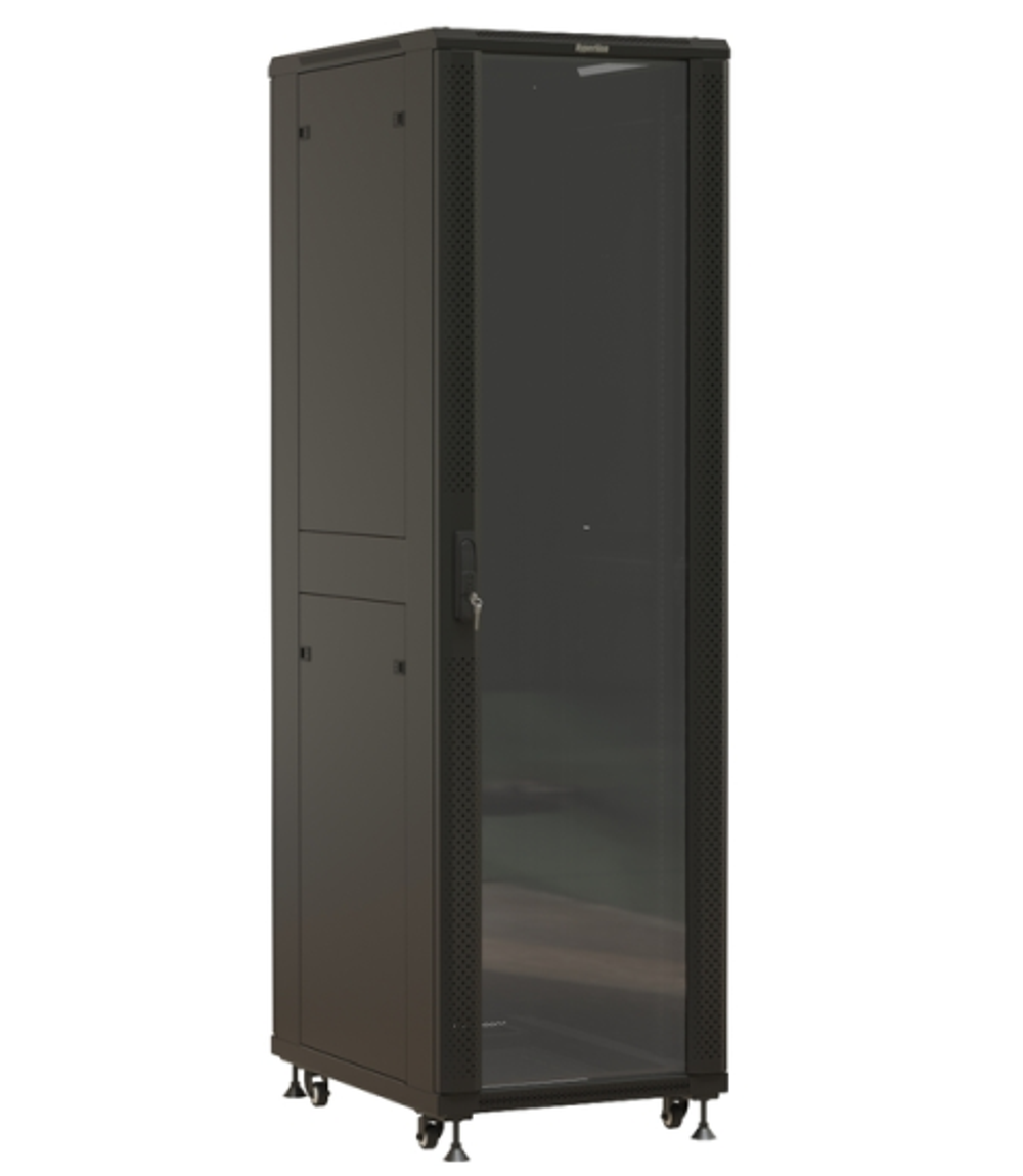 Шкаф напольный 19", 42U Hyperline TTBR-4261-AS-RAL9004