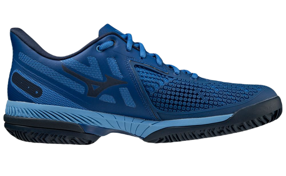 Мужские кроссовки теннисные Mizuno Wave Exceed Tour 5 CC - true blue/white/dress blue