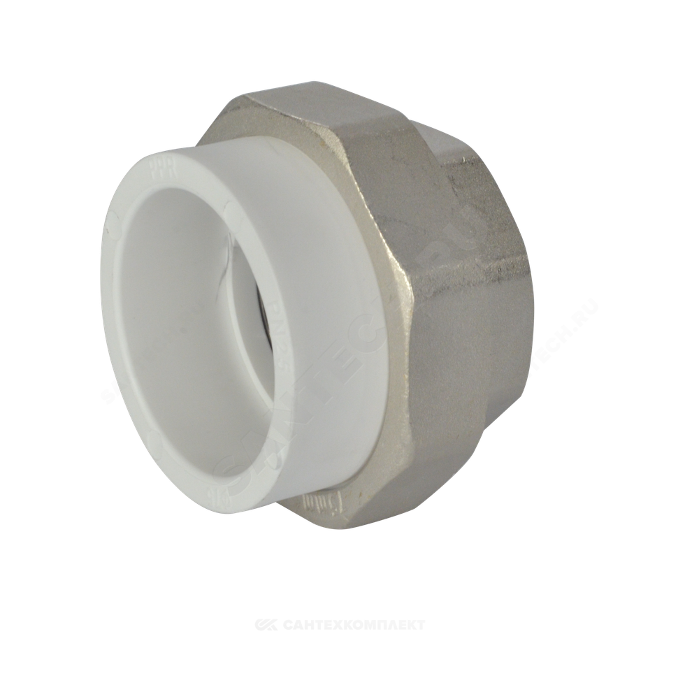 Муфта PP-R комбинированная разъемная белая Дн 75х2 1/2" ВР VALFEX 11155212