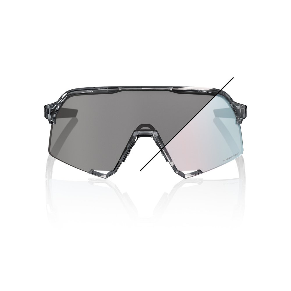 Спортивные очки с диоптриями 100% S3 Polished Translucent Grey - Rose Gold Mirror Photochromic Lens