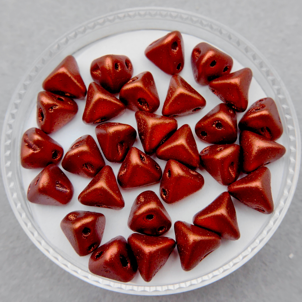 Бусины Super Kheops by Puca 6 мм, цвет Матовая красная медь (Red Copper Mat)