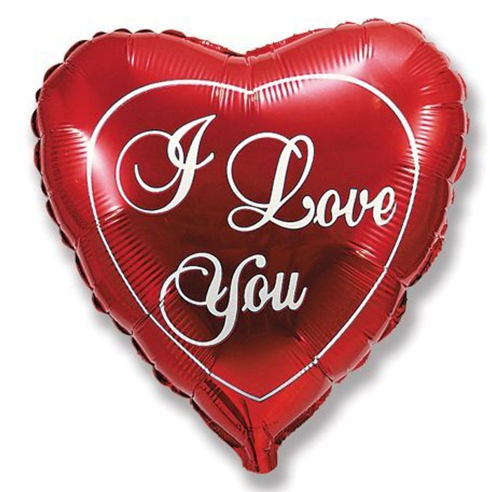 Сердце 18" I love you Fm
