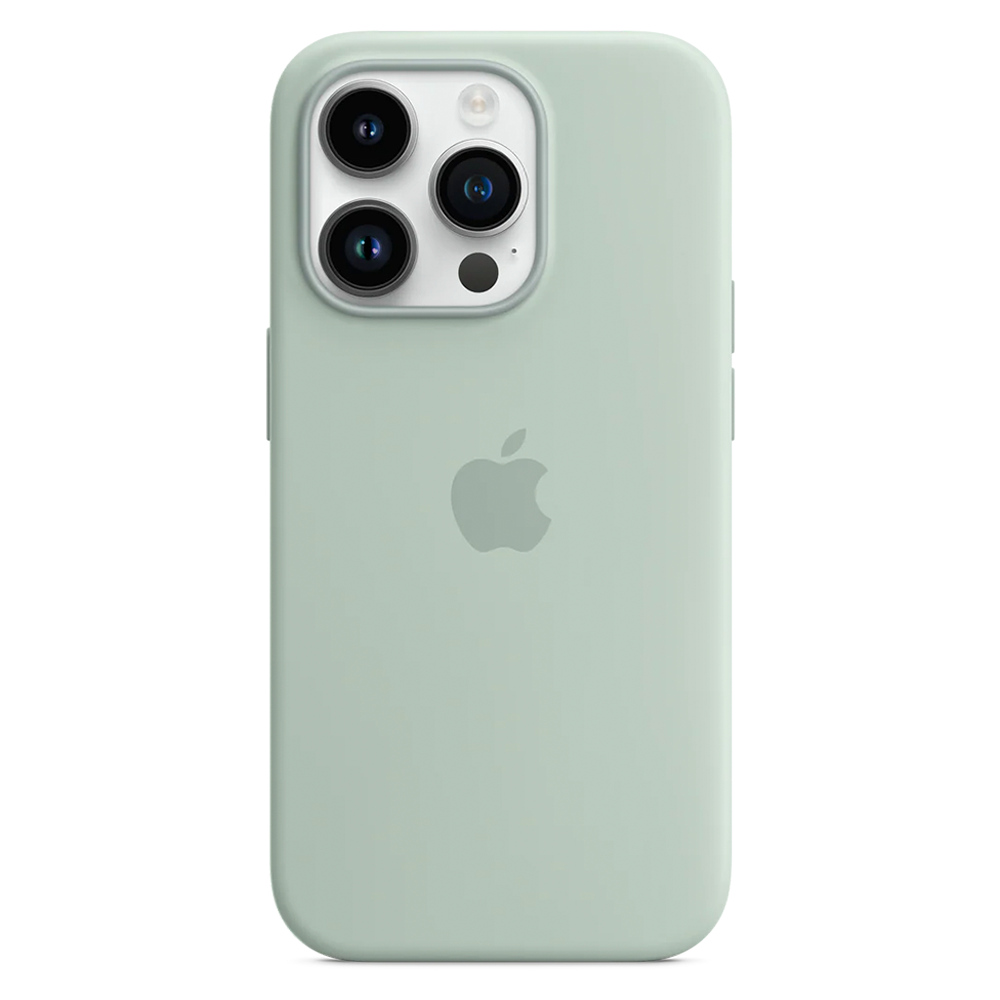 Силиконовый чехол с поддержкой MagSafe Apple Silicone Case для iPhone 14 Pro, Succulent (Агава)