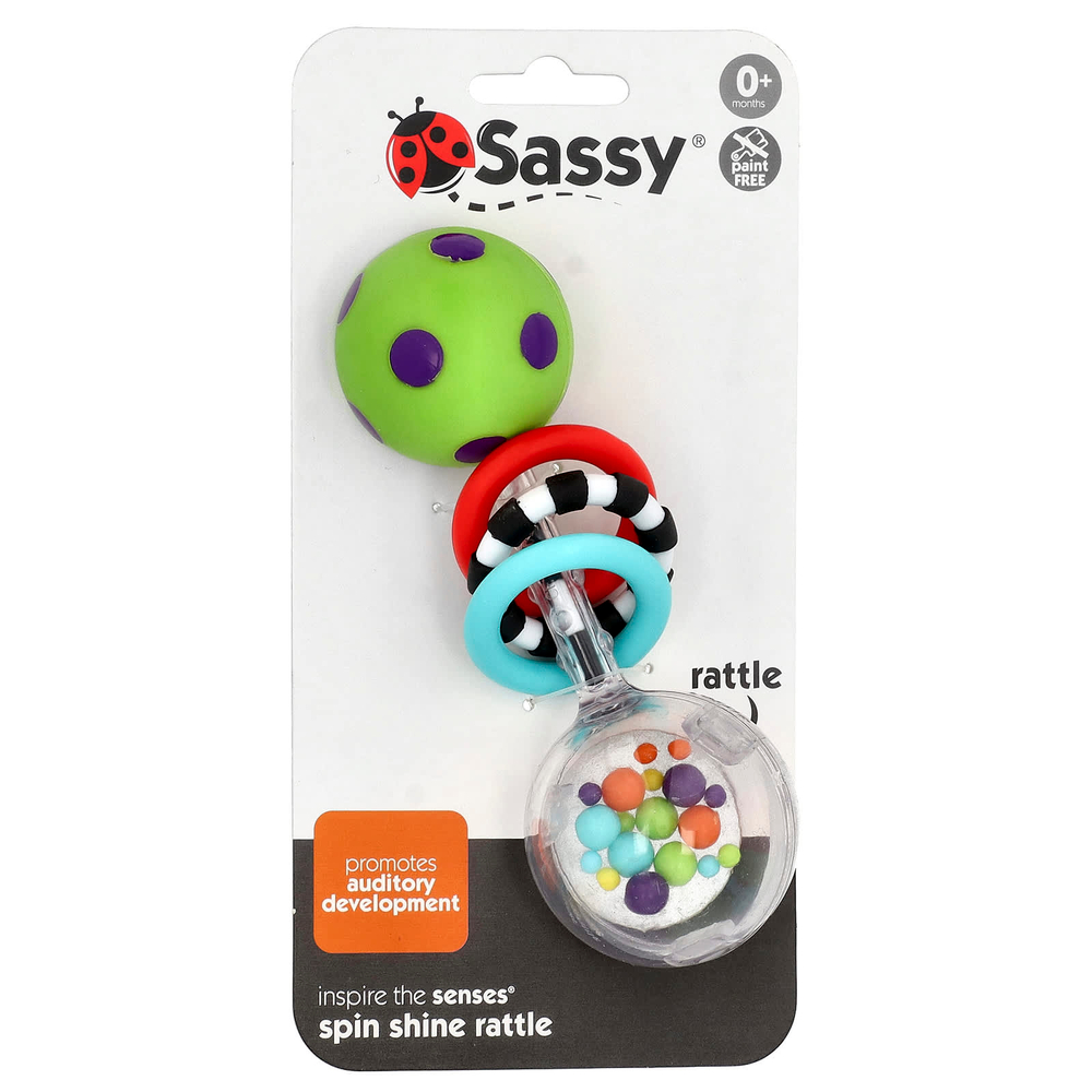 Sassy, Inspire The Senses®, погремушка для блеска и блеска, для детей от 0 месяцев, 1 шт.