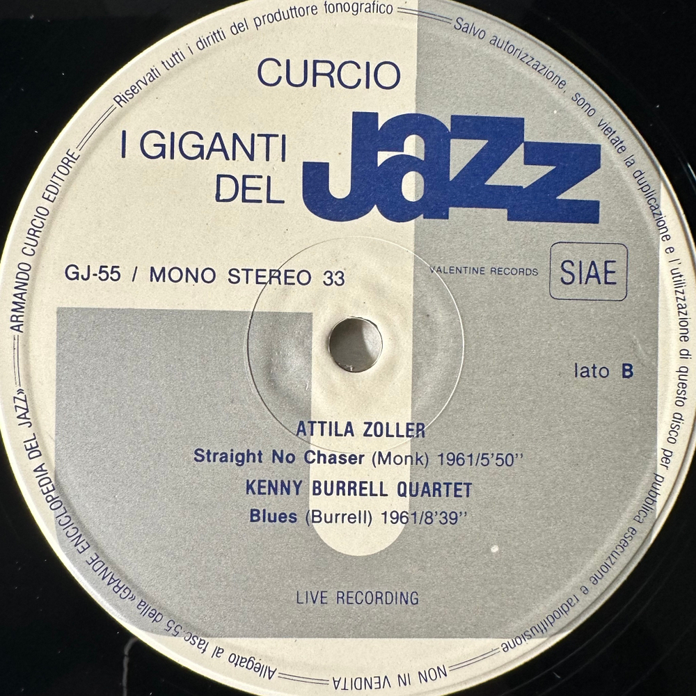 Giganti Del Jazz Vol. 55 - Grant Green, Kenny Burrell, Billy Taylor, Attila Zoller (Италия 1981г.)