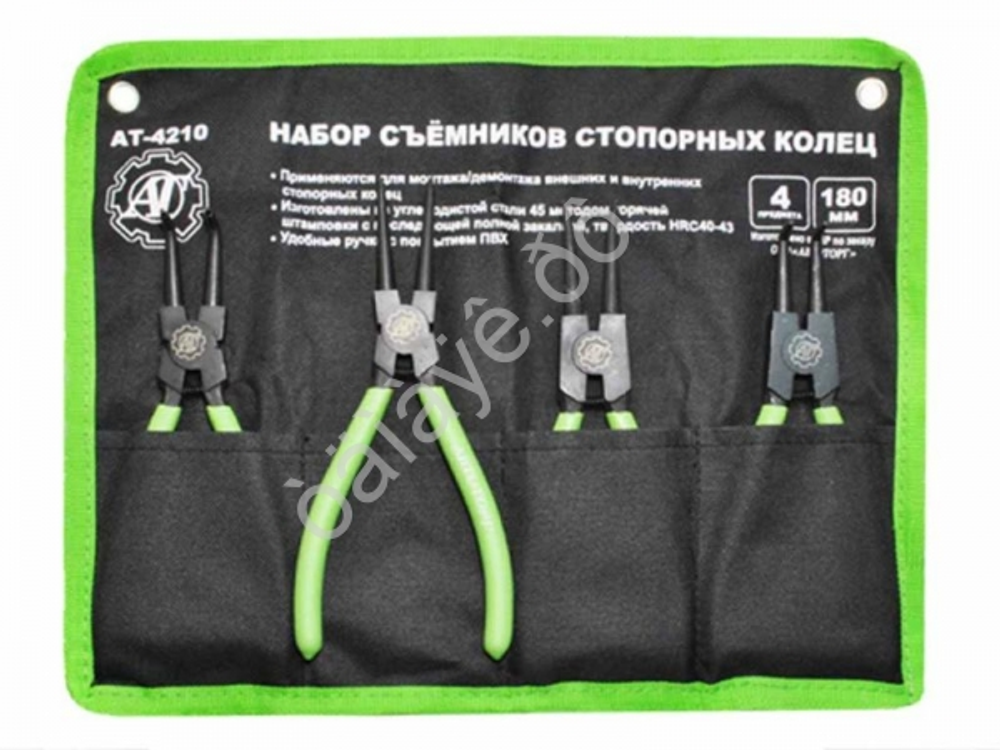 Съемник стопорных колец 4пр (в сумке) 180мм "АвтоТорг" АТ-51270