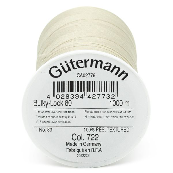 Нить текстурированная Gutermann Bulky-Lock 80 (1000 метров), 5 кат. | 722 св.бежевый