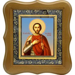 Александр Невский. Святой благоверный князь. Икона на холсте.
