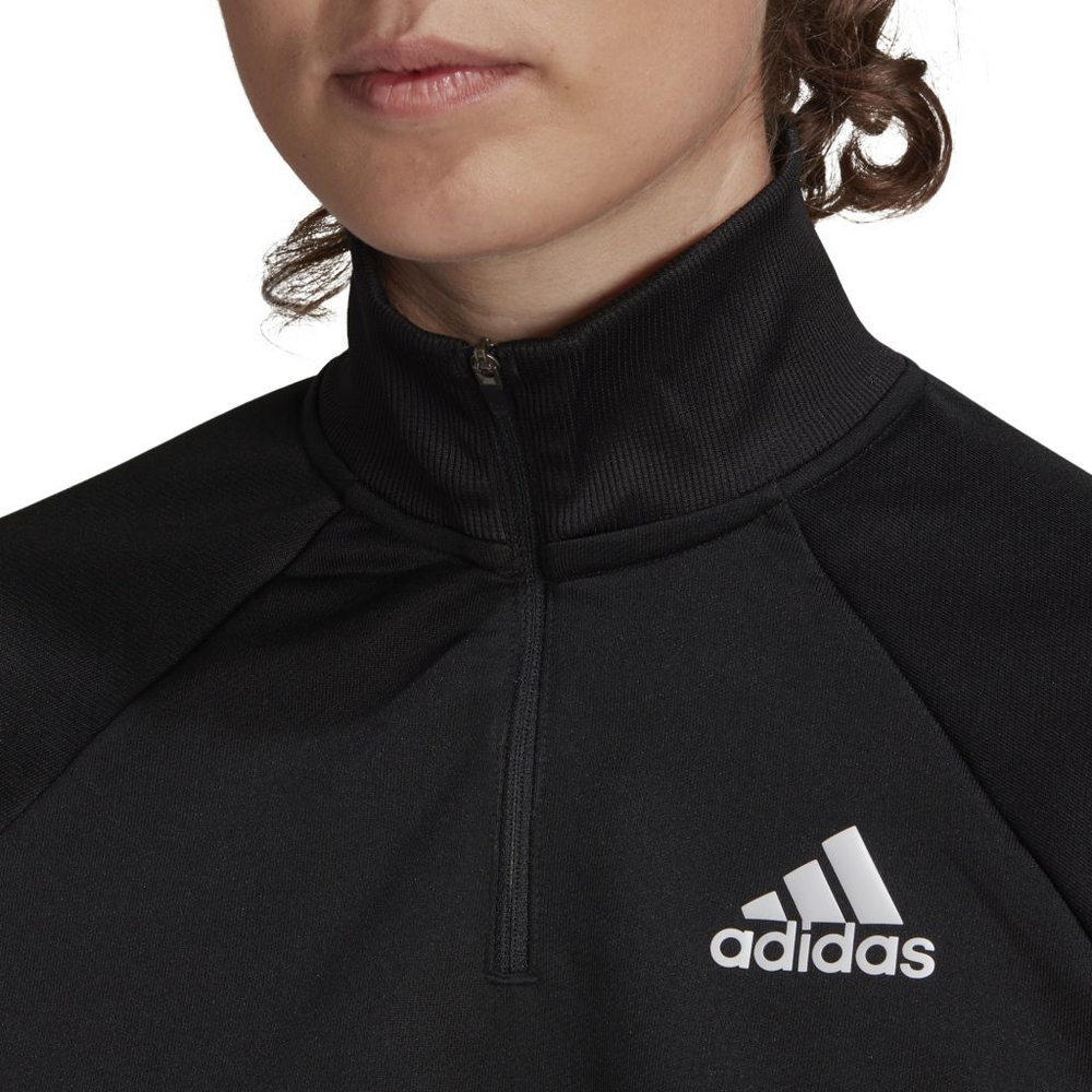 Женская теннисная футболка (dł. Рукава) Adidas Melbourne Match Shrug - black/white