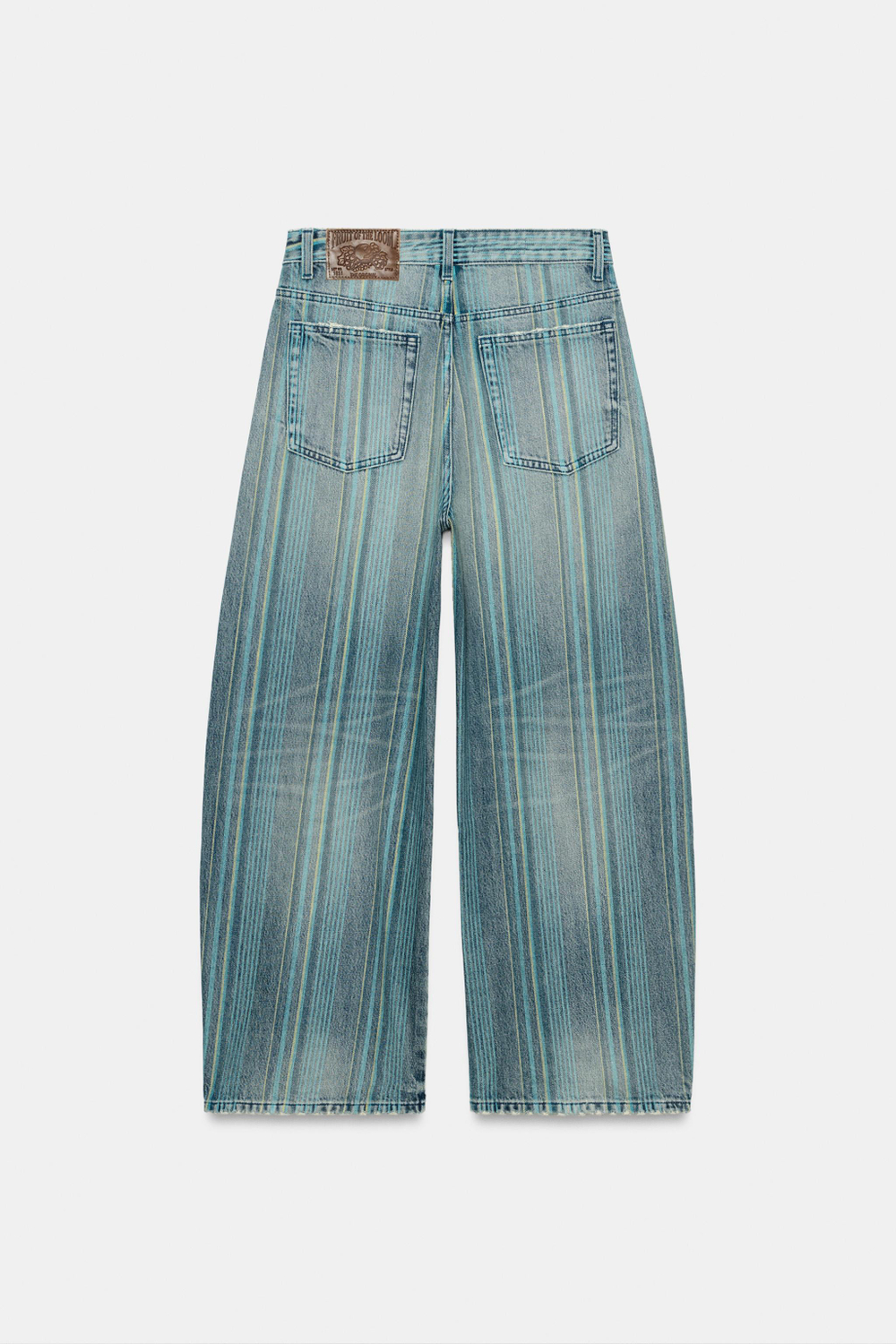 ДЖИНСЫ BAGGY В ПОЛОСКУ FRUIT OF THE LOOM™ — ZARA