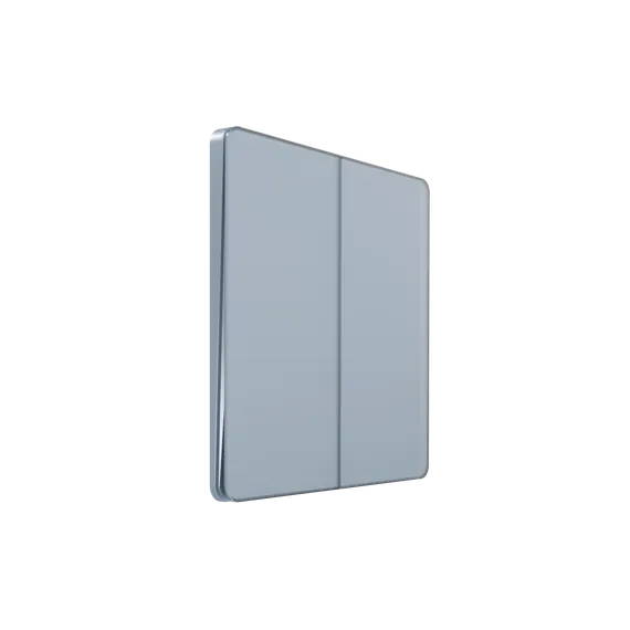 Переключатель проходной двухклавишный Systeme Electric Infinity Стальное небо FSE001165