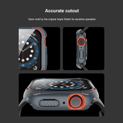 Чехол-бампер серого цвета от Nillkin для часов Apple Watch 44мм для моделей 4, 5, 6 и SE, серия CrashBumper case
