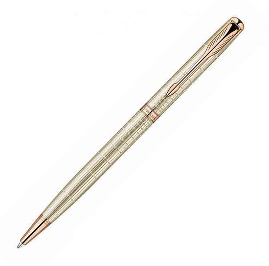 Шариковая ручка Parker Sonnet Slim K435 VERY PREMIUM Feminine (серебро 925 пробы, 12.84), цвет: Silver PGT, стержень: Mblack, 1859495