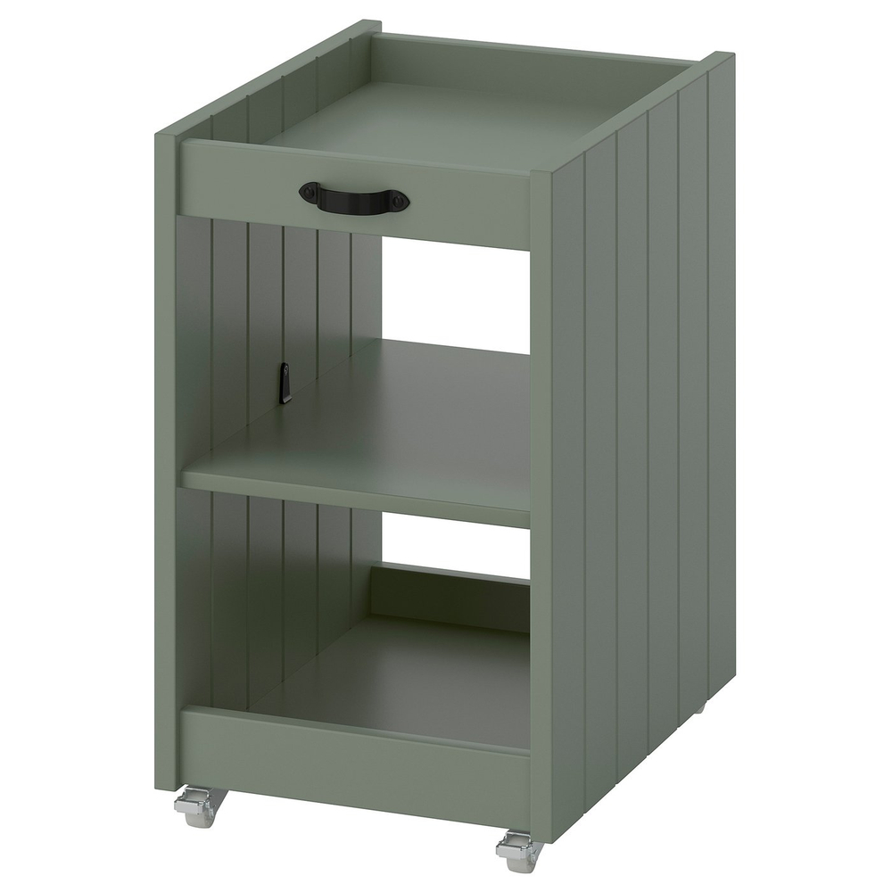 IKEA BRYTNING  (ИКЕА БРИТНИНГ)  -  Тумба на колёсах - зелёная 29x40x47 см