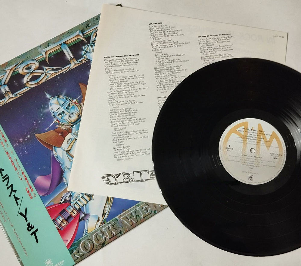 Винтажная виниловая пластинка LP Y and T In Rock We Trust (Japan 1984) (Obi)