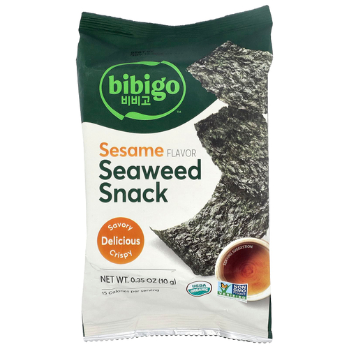 Bibigo, Seaweed Snack, кунжут, 10 г (0,35 унции)