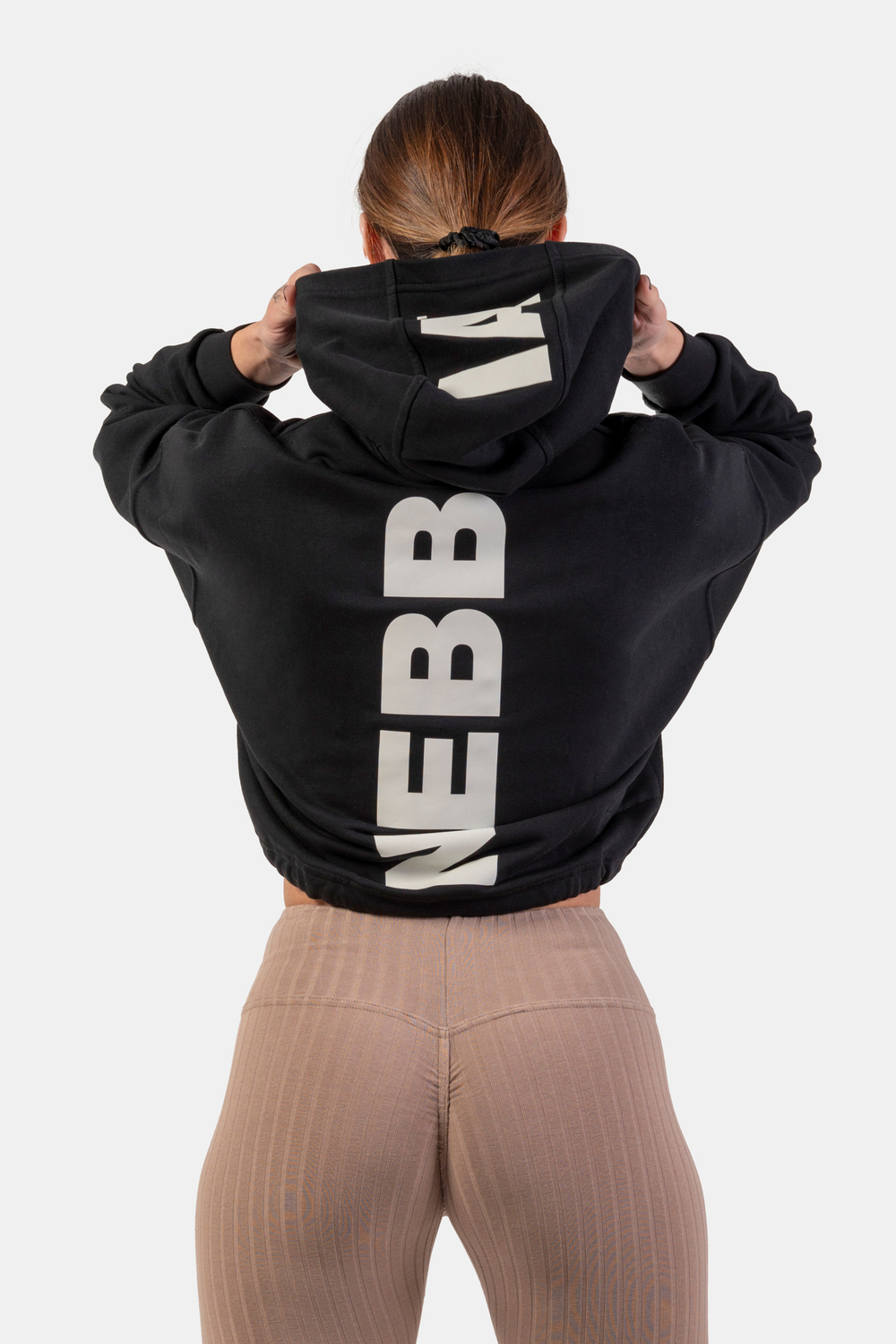Худи LOOSE FIT CROP HOODIE ICONIC 421 Черная