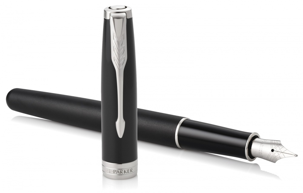 Перьевая ручка Parker Sonnet , Matte Black CT, перо: F, цвет чернил: black, в подарочной упаковке