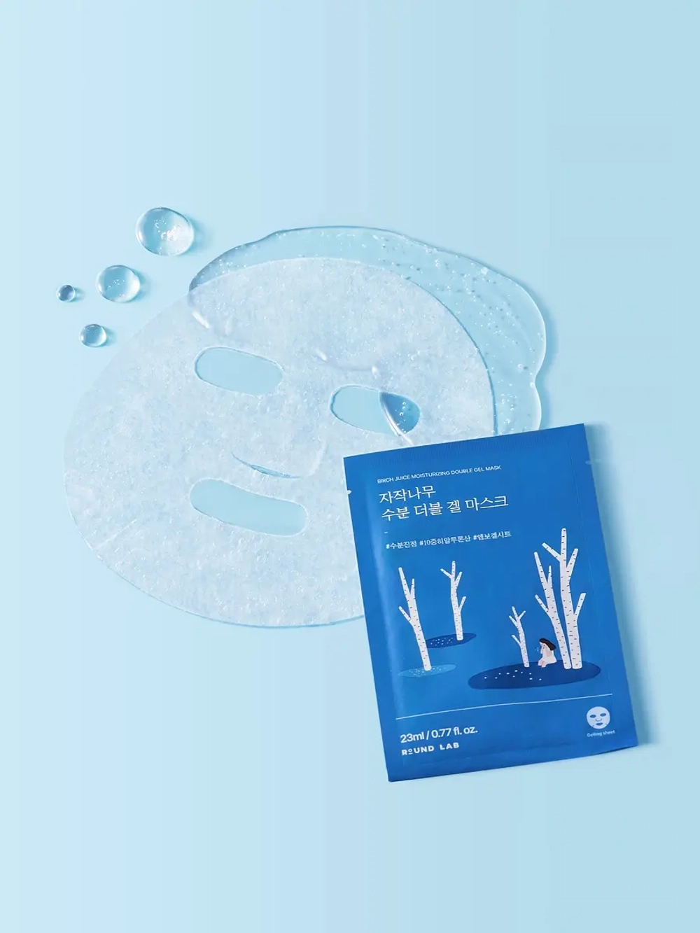Round Lab Увлажняющая гелевая маска с березовым соком Birch Juice Moisturizing Double Gel Mask 23 мл