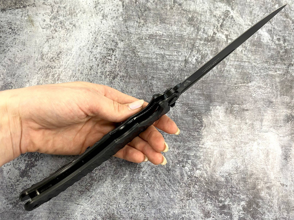 Большой складной нож Аватар Black на подшипниках, D2, 334-700424