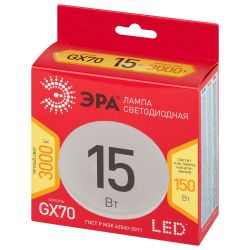 Лампа светодиодная ЭРА RED LINE LED GX-15W-830-GX70 R 15Вт таблетка теплый свет GX70 | Лампы cветодиодные Плоские (GX)