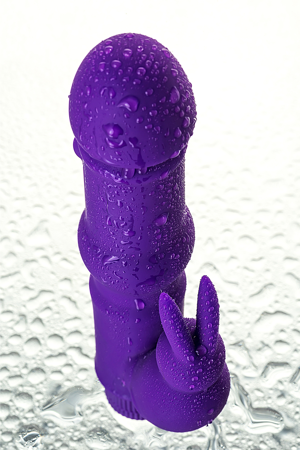 Вибратор с клиторальным стимулятором A-toys фиолетовый 18 см