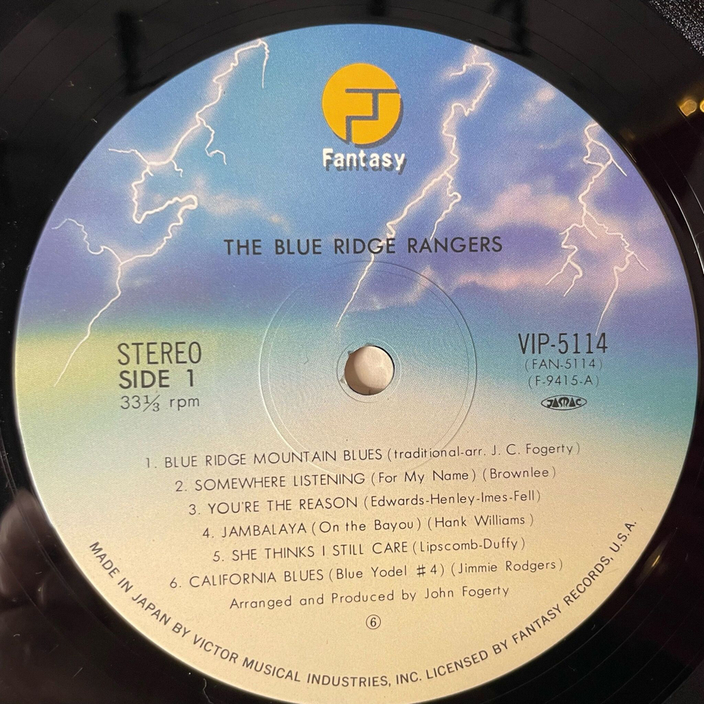 Винтажная виниловая пластинка LP John Fogerty Blue Ridge Rangers Creedence Clearwater Revival (Japan 1981) (Obi)