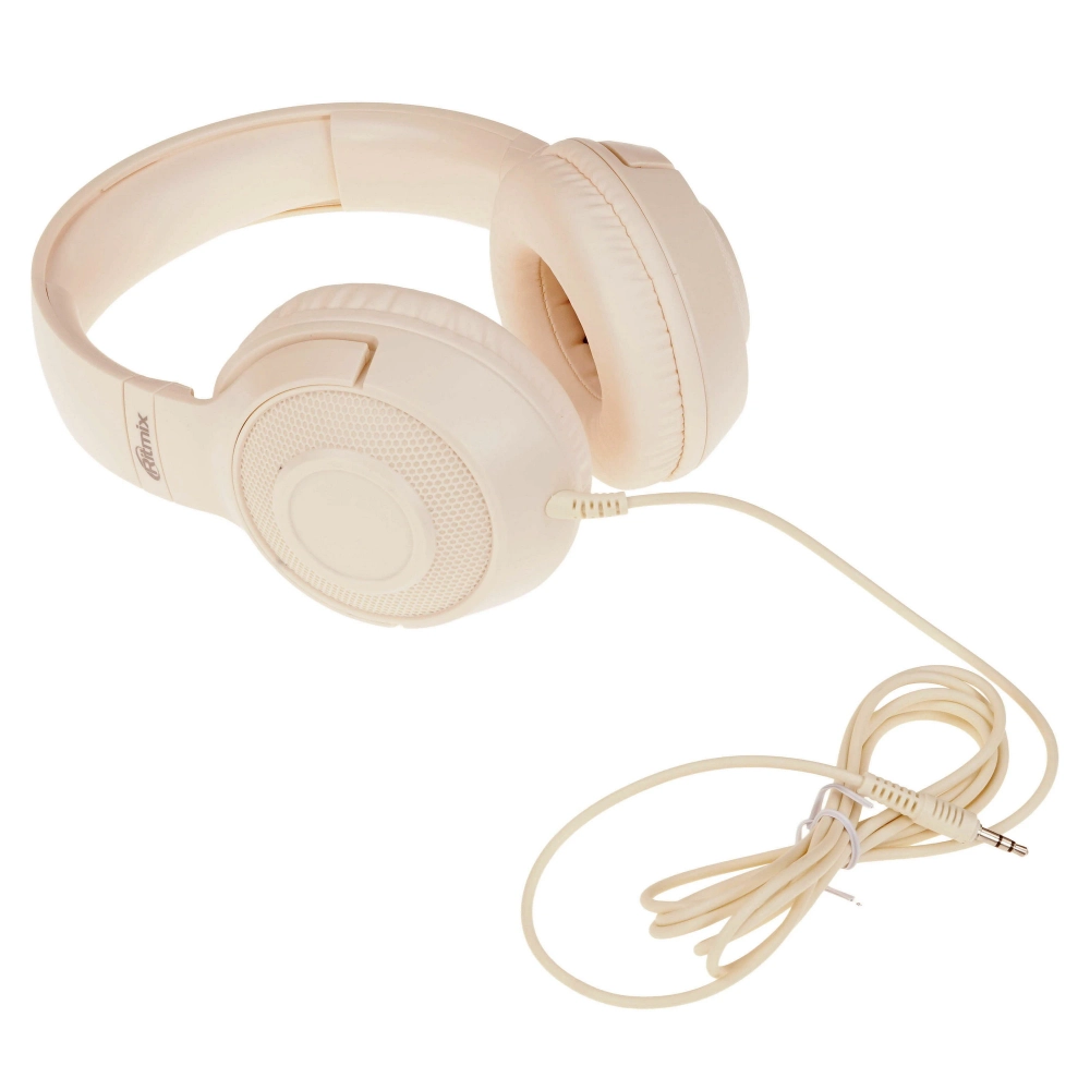 Ritmix RH-544 Beige — проводные накладные наушники