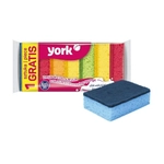 Губки для посуды Колор Люкс YORK 6+1шт.