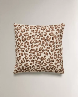 ZARA HOME НАВОЛОЧКА ДЛЯ ДЕКОРАТИВНОЙ ПОДУШКИ С АНИМАЛИСТИЧЕСКИМ ПРИНТОМ, ЛЕОПАРДОВЫЙ