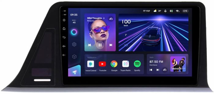 Магнитола для Toyota C-HR 2019-2023 (правый руль, вместо 230x130мм) - Teyes CC3 Android 10, Быстрая, CarPlay, SIM-слот