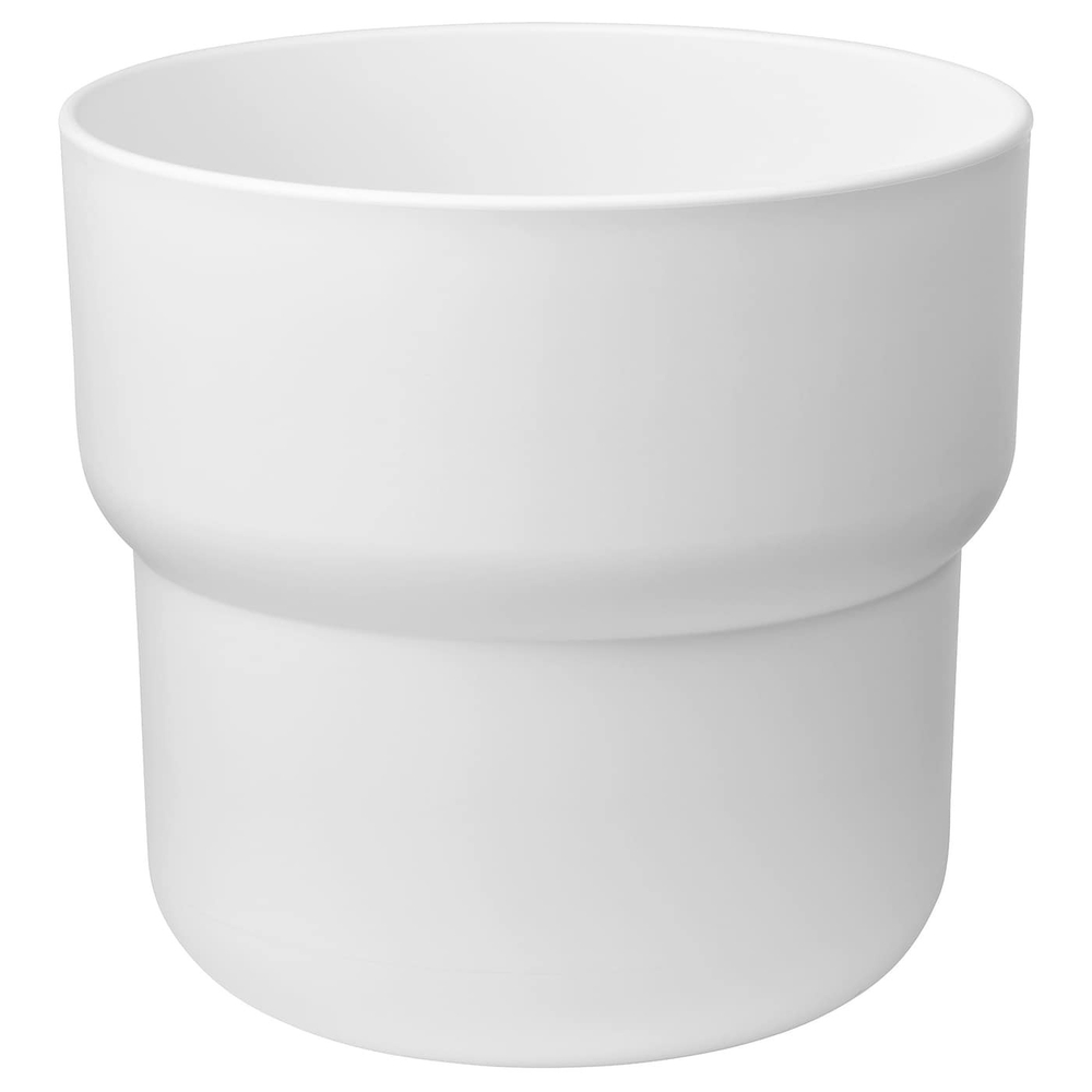 IKEA FÖRENLIG  (ИКЕА ФÖРЕНЛИГ)  -  Крышка для цветочного горшка, внутренняя/наружная белая, 24 см